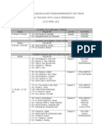 Jadual Pelaporan Seminar