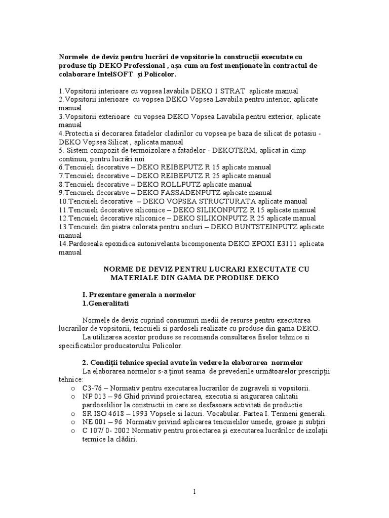 Norme Deviz | PDF