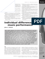 Sloboda, J. a. (2000). Individual Differences in Music Performance. Trends in Cognitive Sciences, 4(10), 397-403.