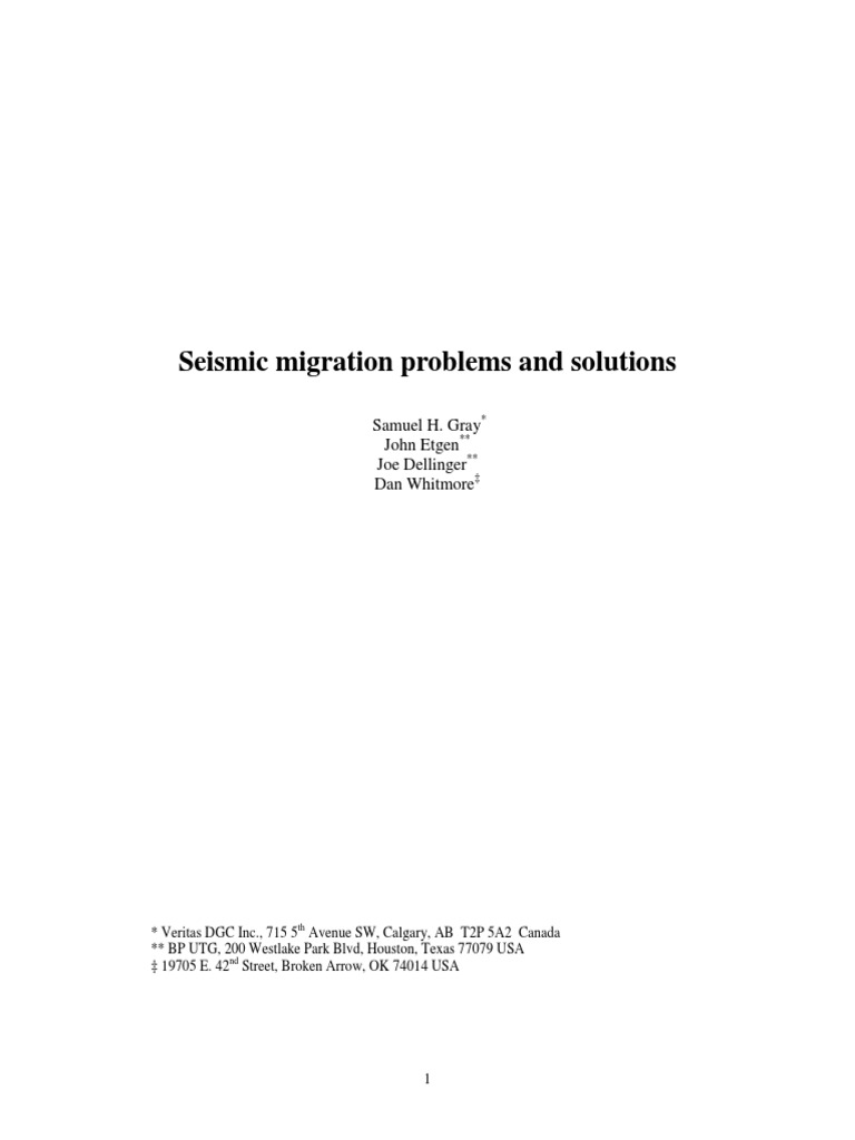 Seismic Migration Download Free Pdf Reflection Seismology Anisotropy