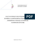 Plan Navodnjavanja Poljoprivrednih Površina I Gospodarenja Poljoprivrednim Zemljištem I Vodama Za Područje Zagrebačke Županije