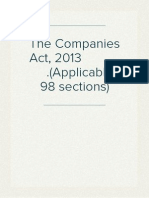 Applicability of the New Companies Act, 2013