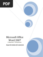 MS Word 2007 Training PDF