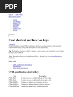 Excel Shortcut Key