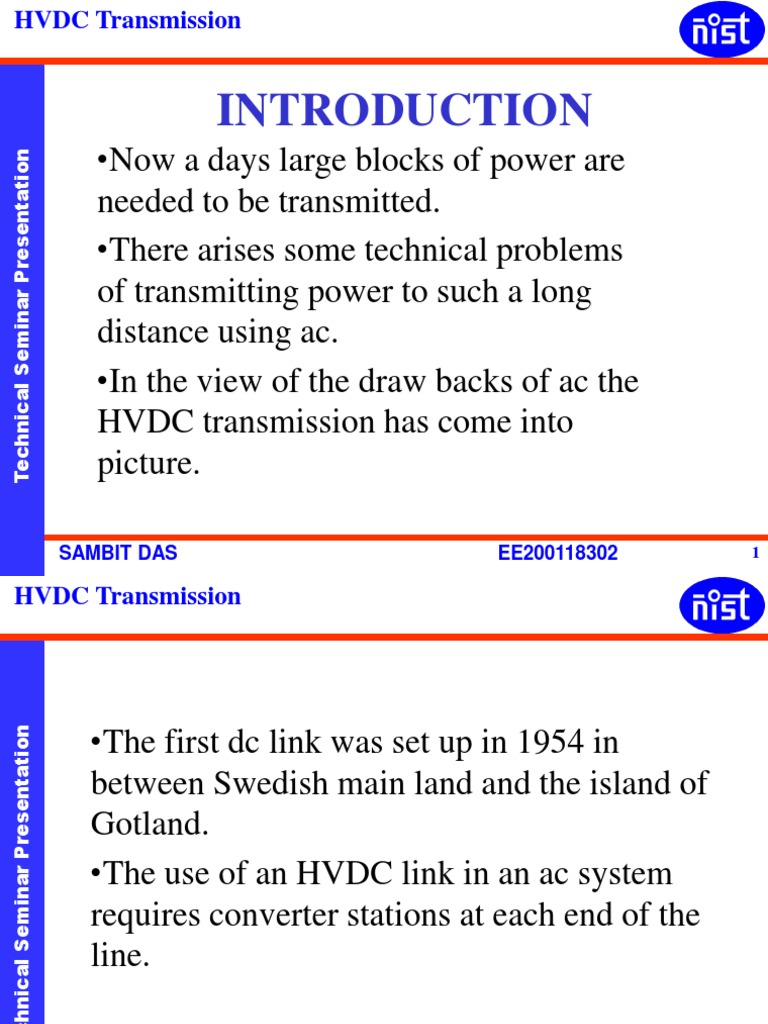Advantages of HVDC Transmission Systems | PDF | High Voltage Direct ...