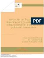 Validaci N Del Body Shape Questionnaire Cuestionario de La Figura Corporal BSQ para La Poblaci N Colombiana 1 To 11