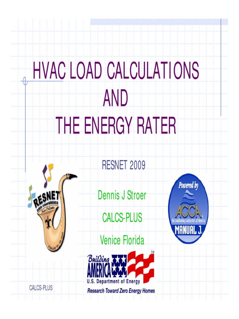 ACCA Manual J Load Calculation Hvac Air Conditioning