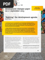 ‘Righting’ the development agenda | Development Dialogue paper on Post-2015 perspectives
by Roberto Bissio
