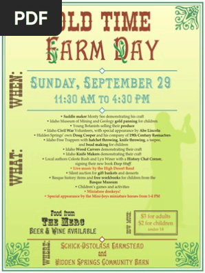 Old Time Farm Days