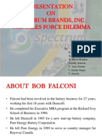 Presentation ON Spectrum Brands, Inc. The Sales Force Dilemma