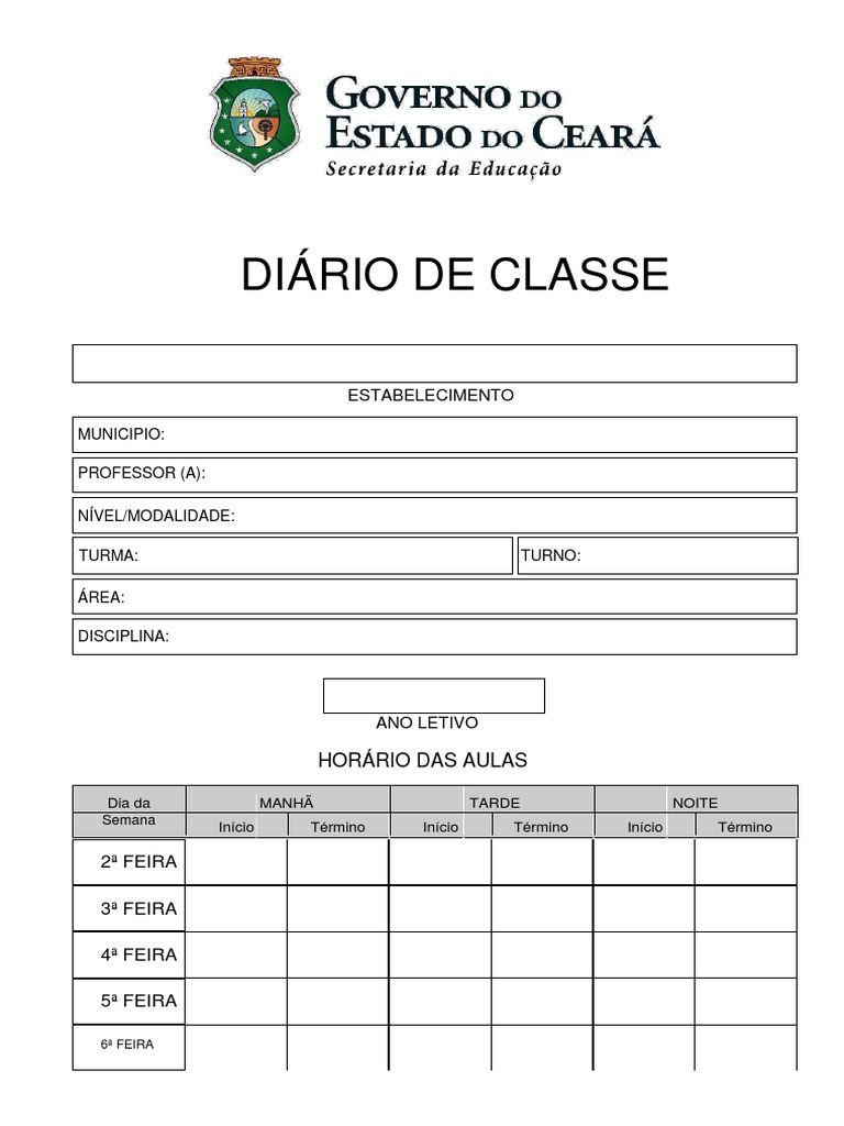 Diário de Classe para Educação Infantil | PDF | Amor | Professores