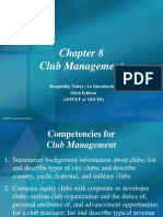 Chapter 8 Club Management