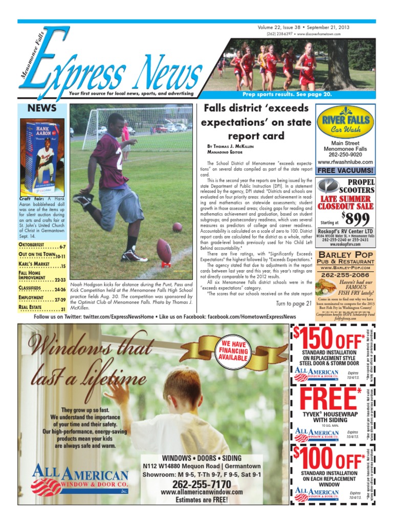 Menomonee Falls Express News 092113 PDF Dog Food Foods