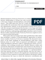 Theatre in The Academy From Philology To Performativity Shannon Jackson Review Heide Bean