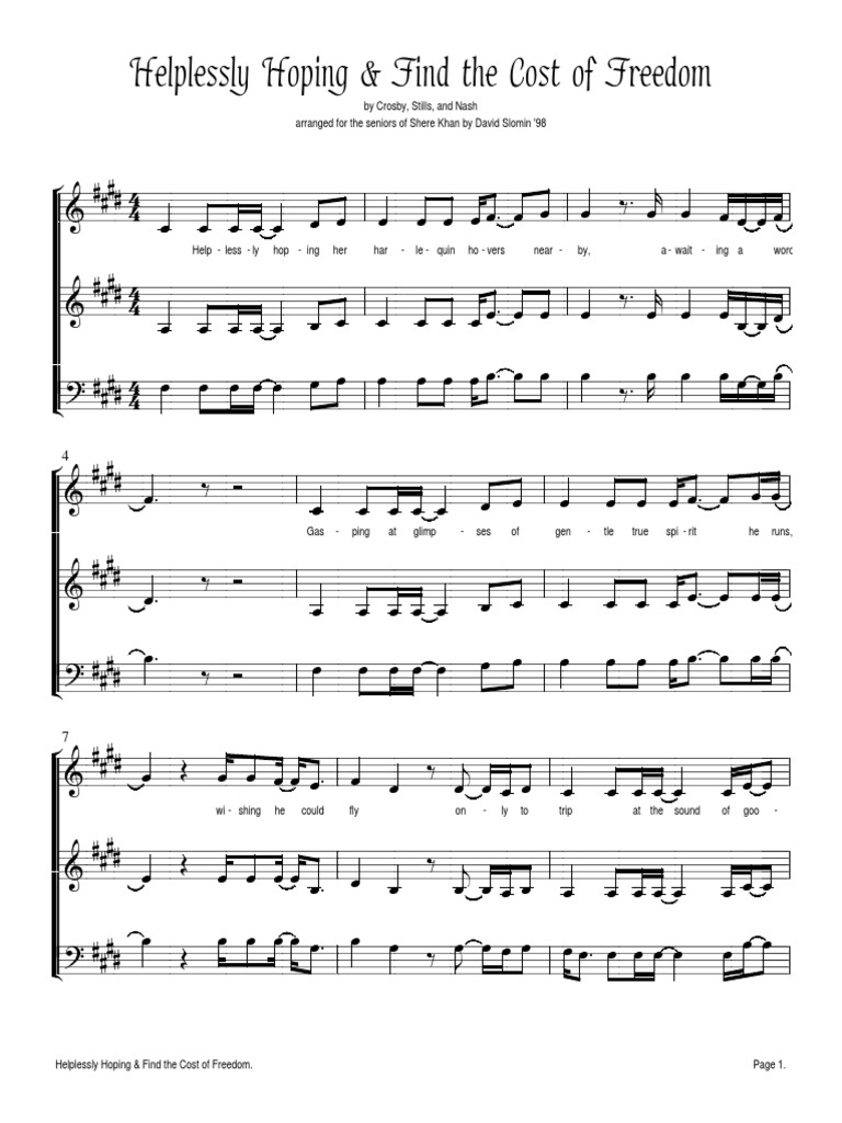 HelplesslyHoping Crosby Still & Nash PDF