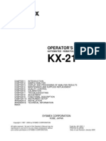 Sysmex KX-21 Hematology - Instruction Manual