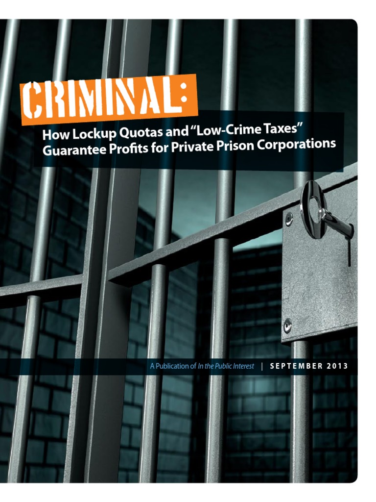 Criminal Lockup Quota Report Private Prison Core Civic