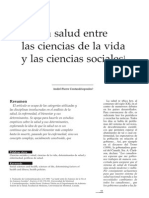 La Salud Entre Las Ciencias de La Vida y Las Ciencias Sociales