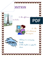 Preposition: 1) The Eiffil Tower Is Between The Two Bushes
