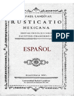 116891194 Rusticatio Mexicana de Rafael Landivar