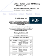 RAM Price List in Nehru Place Market - Latest DDR Memory RAM Price - DDR1, DDR2, DDR3 RAM Price in NehruPlace Today