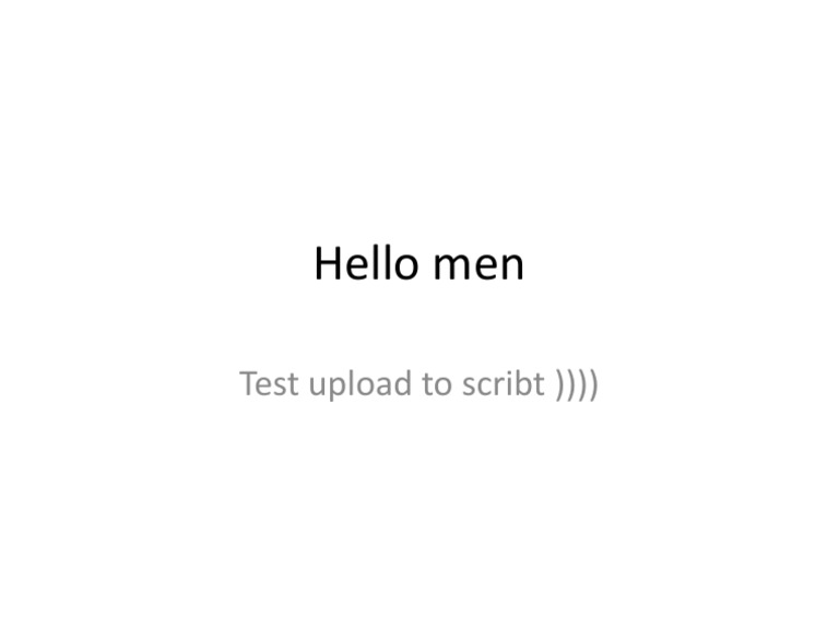 Hello Men | PDF