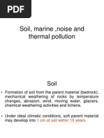 Soil, Marine ,Noise and Thermal Pollution