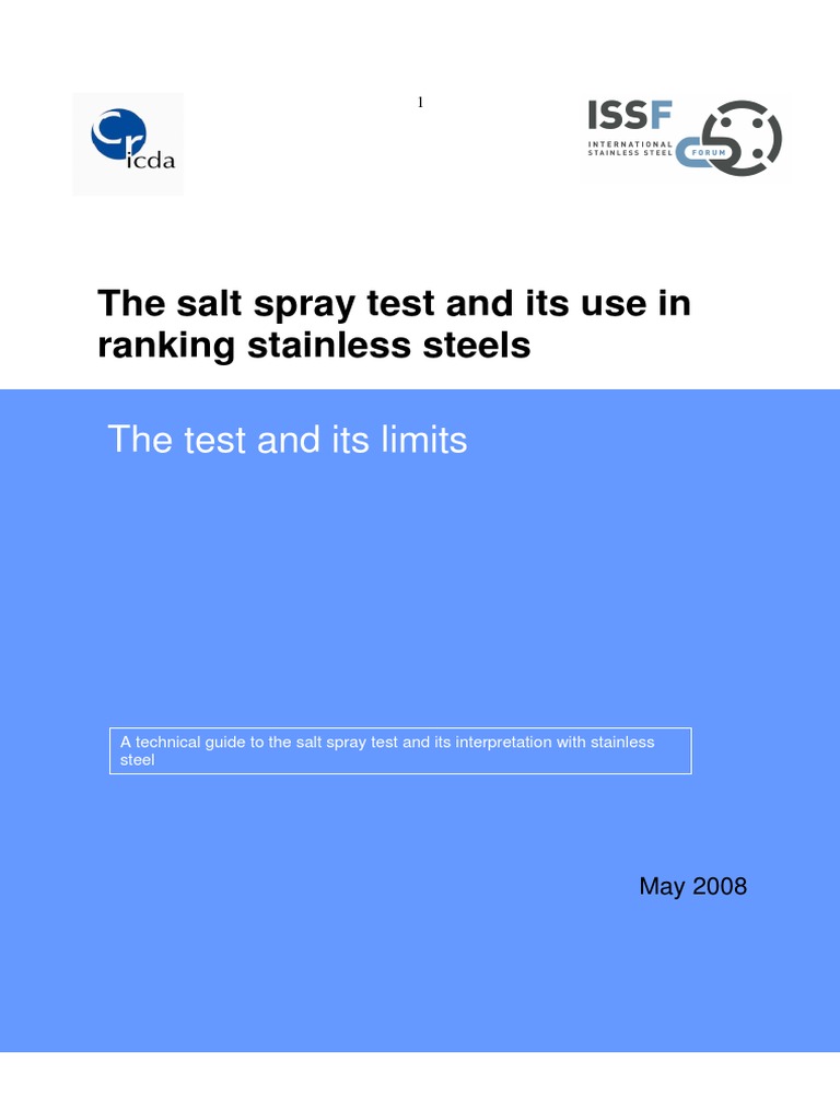 Salt Spray Test PDF Corrosion Crystalline Solids