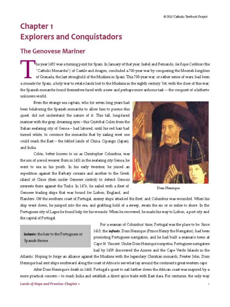 Lands of Hope and Promise Chapter One Columbus Excerpt (1