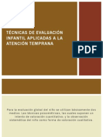 Técnicas de Evaluación Infantil Aplicadas A La Atención