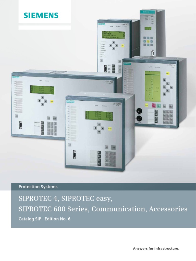 SIPROTEC CatalogueSiemens Energy Relay Electrical Substation