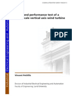 Setup and Performance Test of VAWT