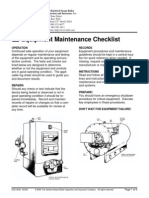 Equipment Maintenance Checklist: Operation Records