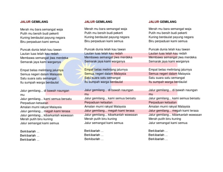 39+ Lagu jalur gemilang lirik info