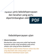 Kebolehpercayaan Dan Kesahan