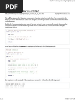 Function Call by Value in C