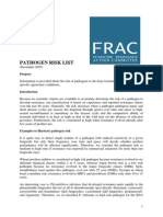 FRAC Pathogen Risk List