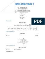 Formulario Vigas T: Momentos