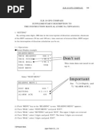 JLR 10 Instruction Supplement