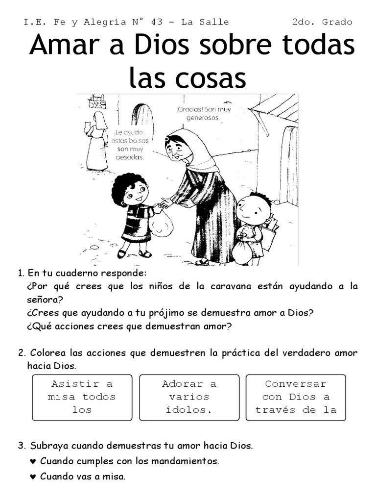 Amar a Dios Sobre Todas Las Cosas Amor Dios