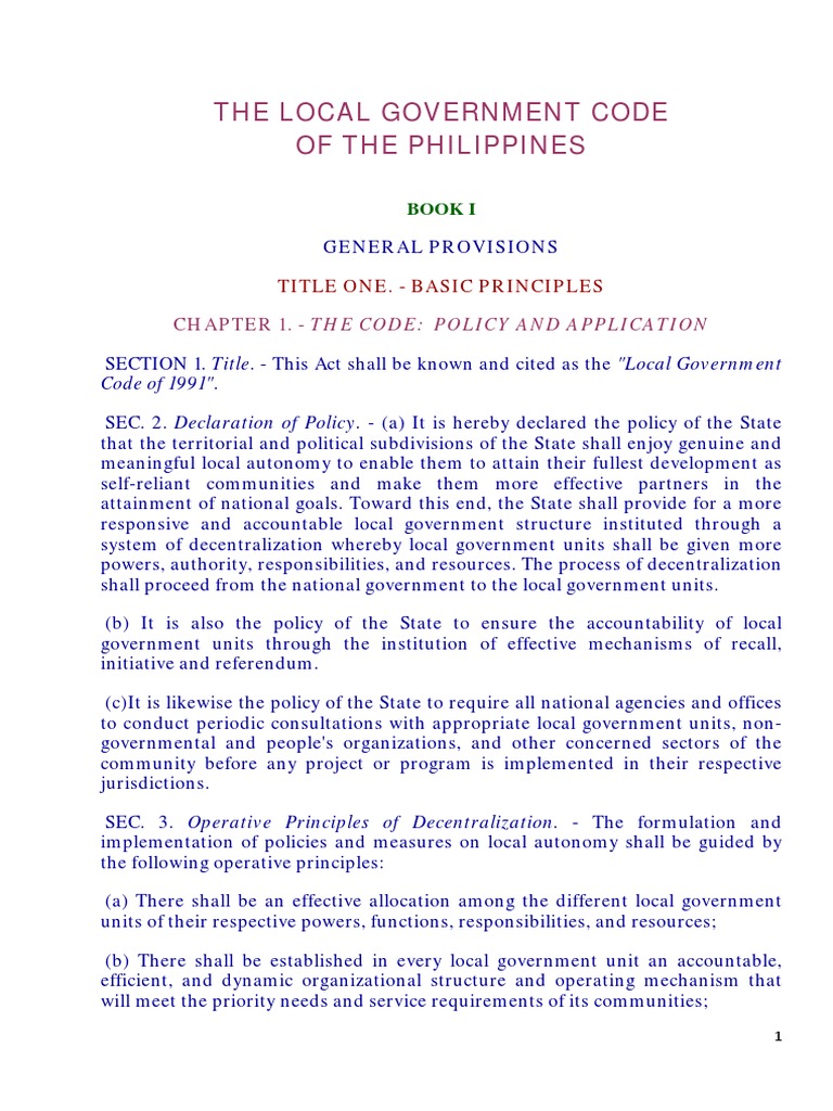 the Local Government Code of the Philippines Ra 7160 Eminent Domain