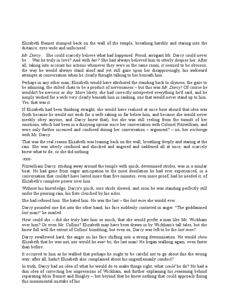 Fanfic PDF Pride And Prejudice Mr. Darcy