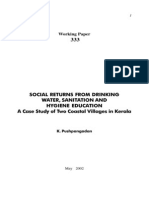 SOCIAL RETURNS FROM DRINKING
WATER, SANITATION AND
HYGIENE EDUCATION
A Case Study of Two Coastal Villages in Kerala
K. Pushpangadan