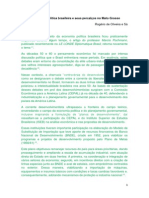 A Economia Política Brasileira e Seus Percalços No Mato Grosso