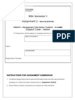 MBA Semester II Assignment 2 - : MB0047 - Management Information Systems - 4 Credits MB0047