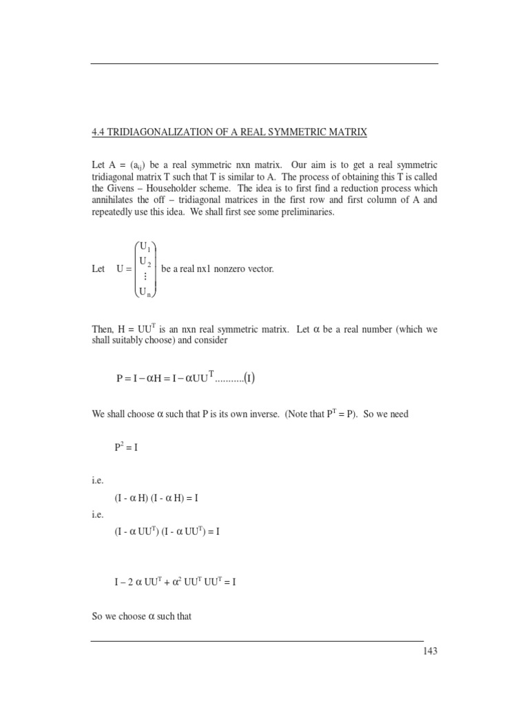 I - .......... Uu I H I P | PDF | Matrix (Mathematics) | Mathematical ...