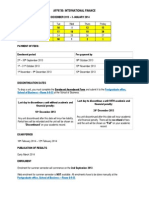 Aff9730 Class Schedule N Important Notes