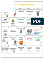 October 2013 Activity Calendar