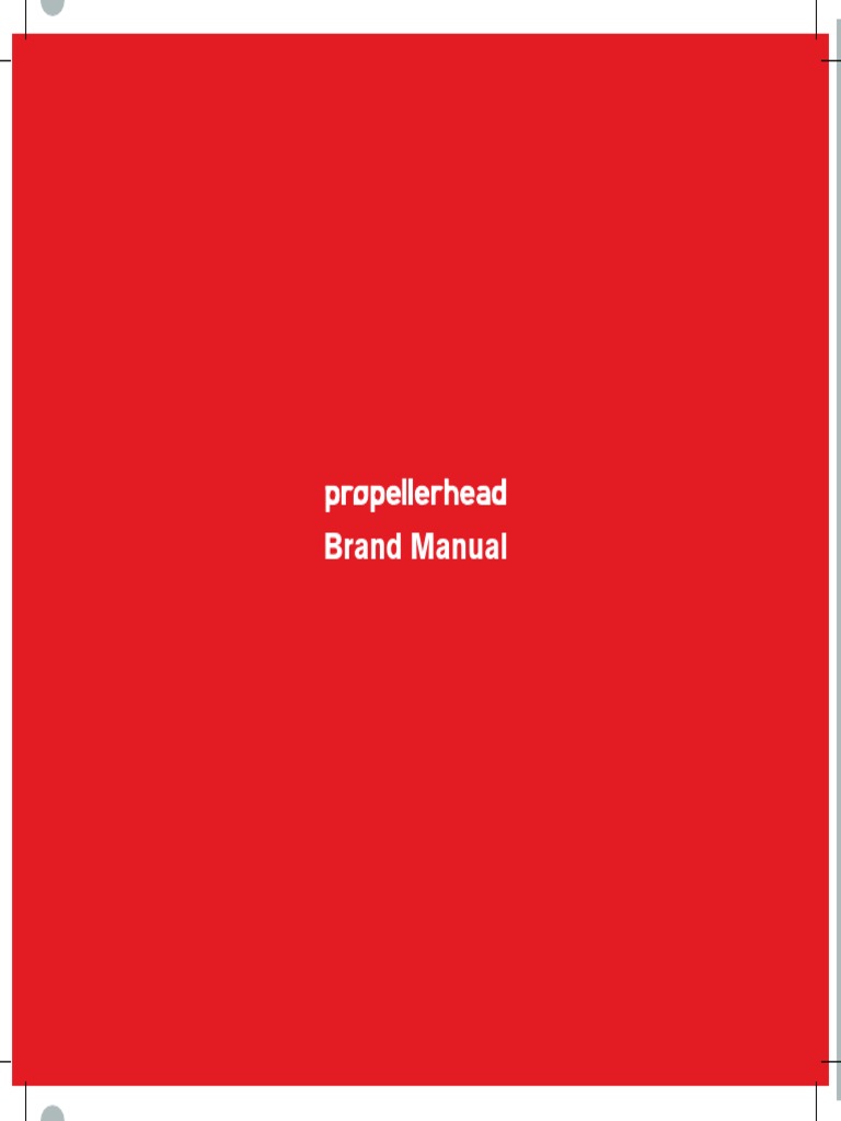 Propellerhead Brand Manual Guidelines | PDF | Typefaces | Sans Serif