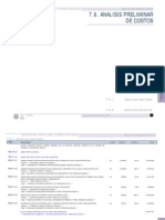 7.6. Analisis Prelliminar de Costos.